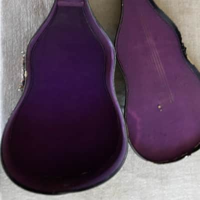 Vintage Geib Challenge Parlor Acoustic Guitar Case 1930's Faux Gator / Purple Interior Chicago USA image 1