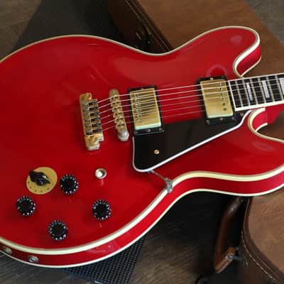 1986 Gibson BB King Lucille Electric Guitar Cherry Red + OHSC image 2
