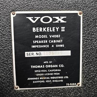 Vox V1083 Berkeley III Super Reverb 2-Channel 35-Watt 2x10" Piggyback Guitar Amp 1969 - 1970 - W/ New MOX V42 Pedal image 9