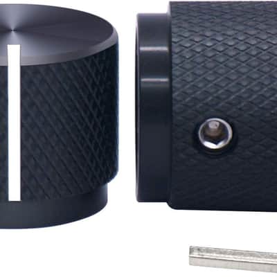 2pcs Guitar Knob,Black Aluminum Rotary Electronic Control Potentiometer Knob,Volume Control Knob,Audio knob,Electric Guitar Knob,Switch Knob,20mm Dia. x 17mm Height for 6 mm Diameter Shaft image 1