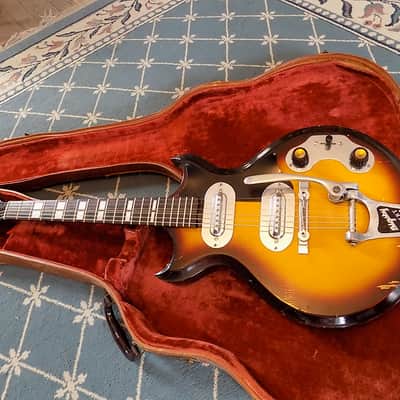 Magnatone Mark V  1957 Sunburst RARE Block Inlays w/Original HSC image 1