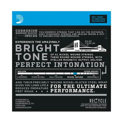 EXL157 Nickel Wound Baritone Medium 14-68 D'Addario image 2