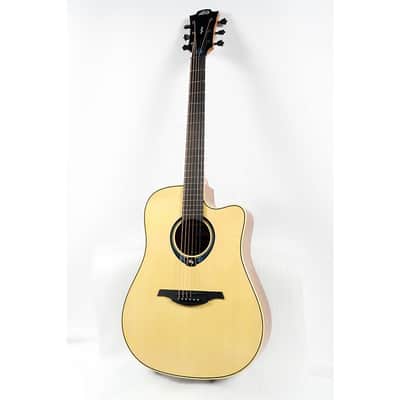 Lag Guitars Tramontane HyVibe THV20DCE Dreadnought Acoustic-Electric Smart Guitar Regular Natural image 1