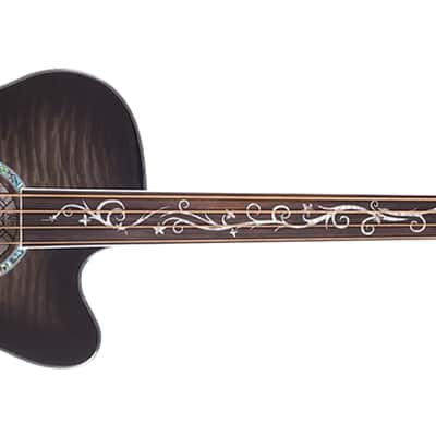 Michael Kelly Dragonfly 4 Fretless Acoustic Bass w/ Smoke Burst Finish MKD4FSBSFR image 9