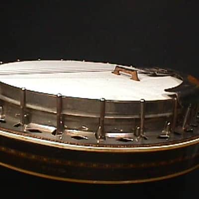 An Antique Conqueror Tenor Banjo with Resonator in it's Original Case & Ready to Play 2 B image 7