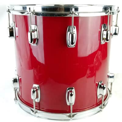 Ludwig 13x14" Rocker II Tom Drum Red Wrap Vintage80s Wood Shell Granitone 10-Lug image 4
