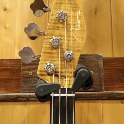 AIO TB4 4 String Telecaster Bass - Tiger Amber w/gig bag image 12