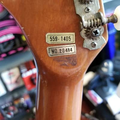 Teisco 559-1405 1960's Sunburst Vintage Electric Guitar w/ Gig Bag image 5