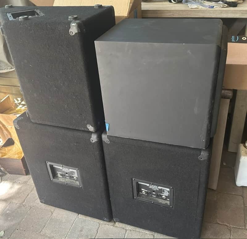 Carvin / Velodyne sound system CT-80, 230, 232 early 2000's - black, padded enclosures image 1
