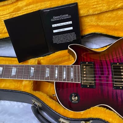 NEW! Gibson Custom Les Paul Axcess Standard Figured Top Floyd Rose Electric Guitar - Greatest Hits II - Authorized Dealer - Tri-Berry Burst - WOW! 8.45lbs - G07676 image 13