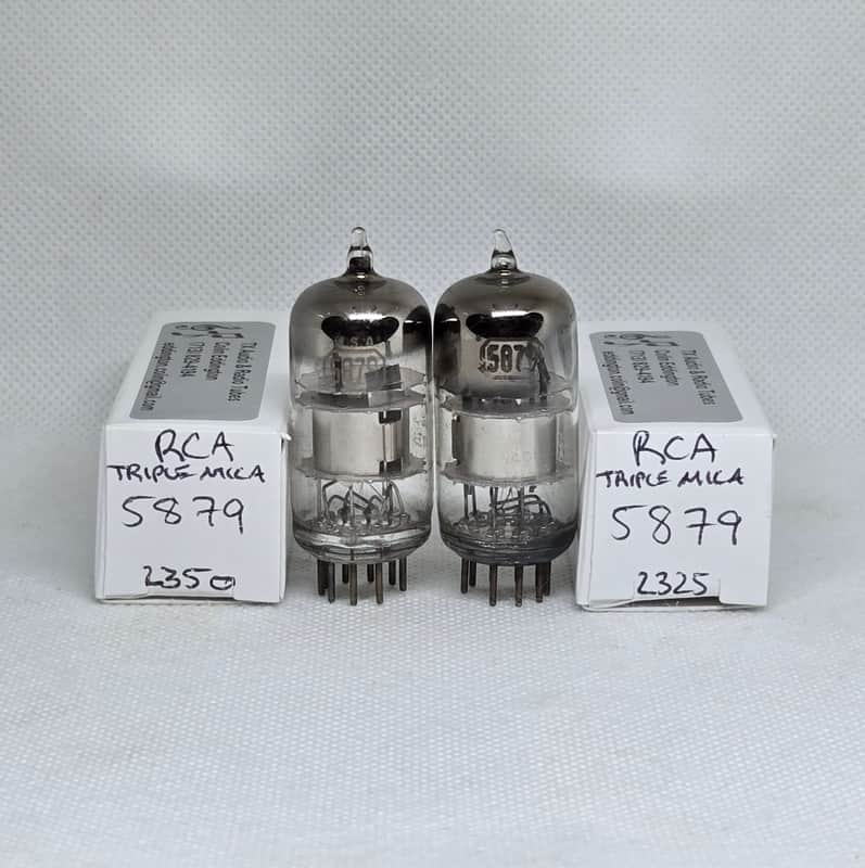 RCA 5879 Triple Mica Almost Perfectly Matched (1.0%) Pair NOS image 1