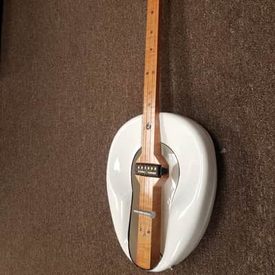 Snikle Bedpan Cigar Box Guitar 3 String Fretless Elec/Acoustic Slide Guitar 2017 Oak Neck image 2