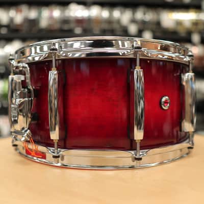 Pre-Owned Pearl 6.5x14" Session Studio Select Snare Drum (Antique Crimson Burst) image 7