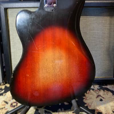 Silvertone 1438 (Teisco EB 200) MIJ Vintage Japan 1960s - Sunburst image 5