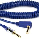 Vox VCC090BL VCC Vintage Straight to Right Angle Coiled Cable - 29.5 foot Blue