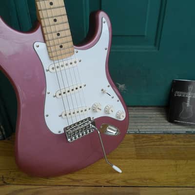 Vintage Fernandes Ltd Edition Strat Burgundy Mist NOS image 4