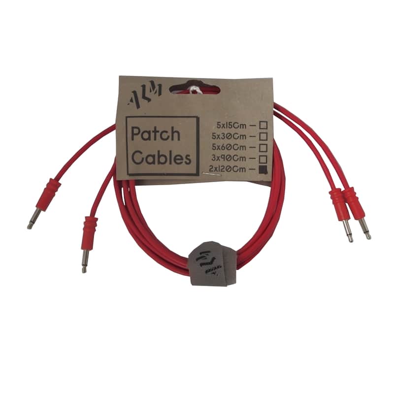 ALM Busy Circuits ALM-PC001x120 Eurorack Patch Cables (2 x 120cm) - Red image 1