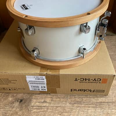 Yamaha WSD13AJ Akira Jimbo Signature 13x7" Beech Snare Drum with Wood Hoops 2000s - White image 2