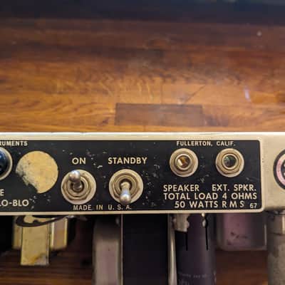 Fender Bassman 2-Channel 50-Watt Guitar Amp Head 1970 - 1971 - Silverface image 10