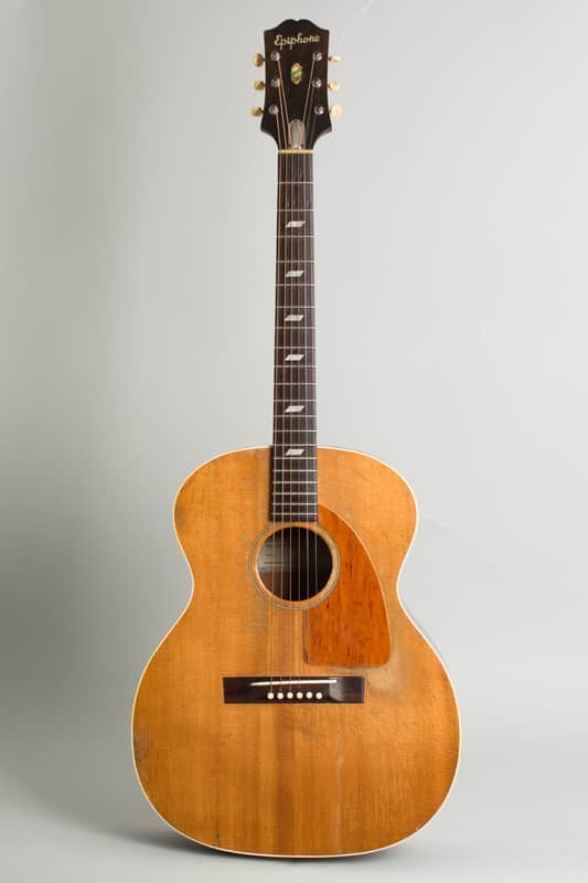 Epiphone FT-79 Flat Top Acoustic Guitar, ser. #58570, black tolex hard shell case. image 1