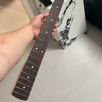 4-string electric bass neck jazz bass stainless steel 20frets satin flame Maple guitar neck 34inch hole 18mm Rosewood dot inlay nut 38mm image 3