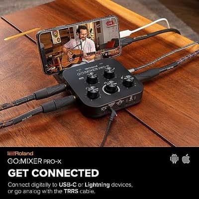 Roland GO:MIXER PRO-X Audio Mixer for Smartphones | Connect and Mix up to 7 Audio Sources | Add Studio Quality Audio to your Social Content and Livestreams image 6