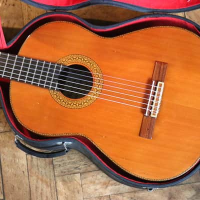 Solid Cedar + Brazilian Rosewood + Top Model From Suzuki Factory Japan + c.1978 + Nice Setup + Hard Case image 1