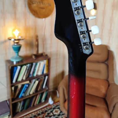 Jolana Spesial Tornado Vintage Electric Guitar Soviet USSR Tremolo bar 360 Strat Semi Hollow image 13