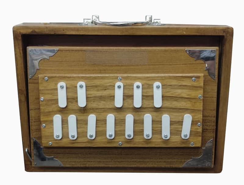 440 Hz Perfectly Tuned Indo-Gaelic SHRUTI BOX Surpeti Drone in Teak wood. Full range, 13 stoppers image 1