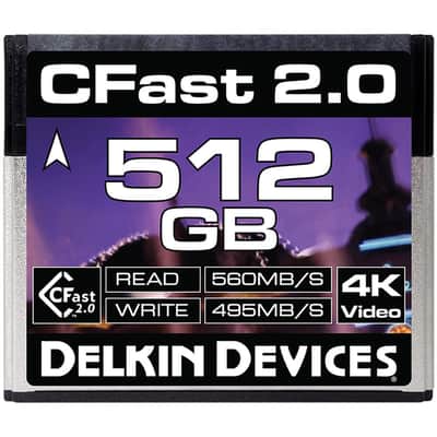Delkin Devices 512GB Cinema CFast 2.0 Memory Card image 1