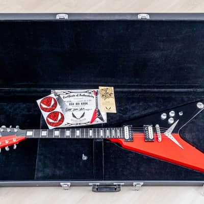 2015 Dean Custom Shop USA Michael Schenker Red Black Flying V, Signed 1 of 50 w/ Case, CoA, Tags image 22