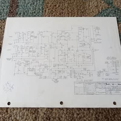 Vintage 1981 Fender Deluxe Reverb Amplifier Parts List and Schematic! Original Case Candy, Paperwork! image 2