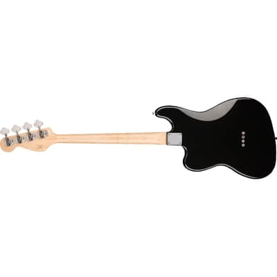 Squier Paranormal Rascal Bass HH, Laurel Fingerboard, White Pearloid Pickguard, Metallic Black image 3