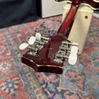 1969 Harmony Rocket I Model H53-1 Red Burst Made in USA Hard Case - 1969 image 19