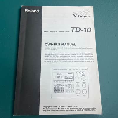 Roland TD-10 Owners Manual