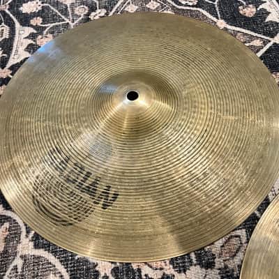 Vintage SABIAN 14" AA Regular Hi-Hat Cymbals PAIR 1985-2001 - Natural Patina image 2
