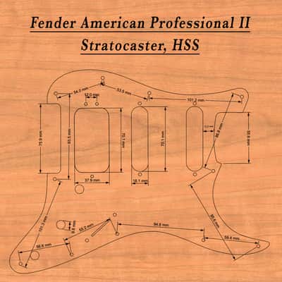 Hand-Painted Cherrywood Pickguard for Fender Stratocaster HSS/SSS – Laser-Engraved 'Stumble' Design image 6