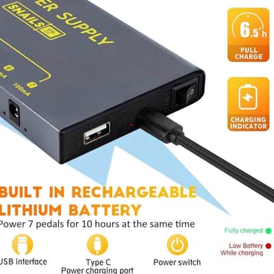 Knight Music “The Horse” PS02 - RECHARGEABLE Isolated Pedal Power Supply Battery - 9v Adapter image 3