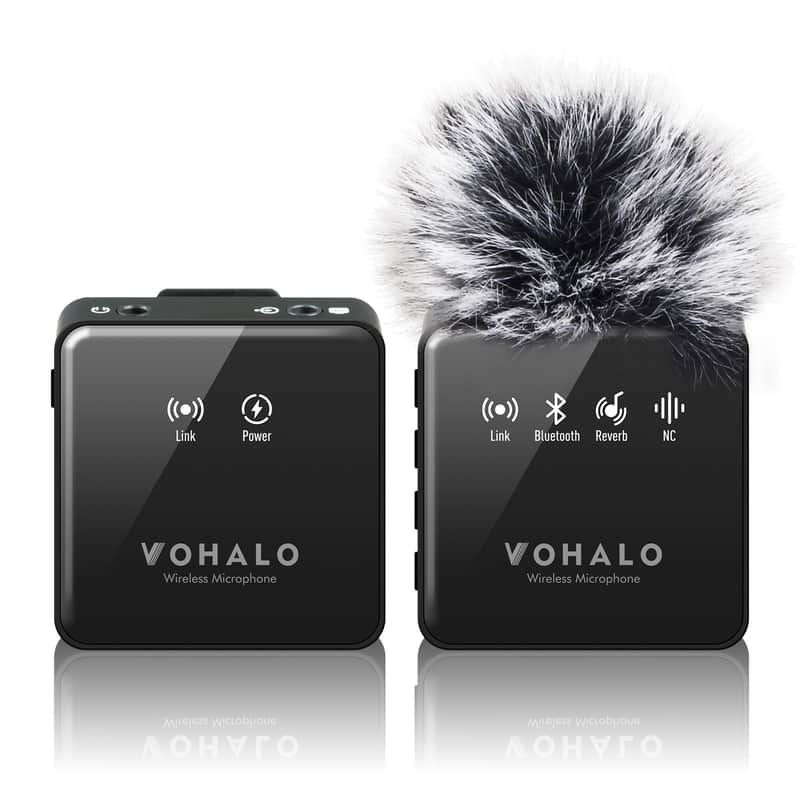 VOHALO Wireless Lavalier Microphone for iPhone, Android & PC, Mini Clip-on Lapel Bluetooth Mic with Noise Reduction for Video Recording, Streaming, Vlog, YouTube, TikTok(U.S. domestic inventory) image 1