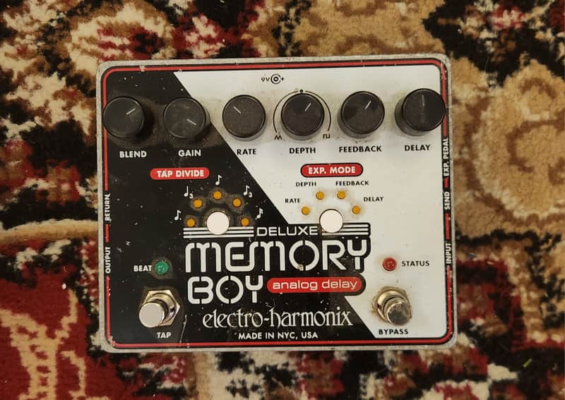 Electro-Harmonix Deluxe Memory Boy Tap Tempo Analog Delay 2010 - Present - Black / White / Red image 1