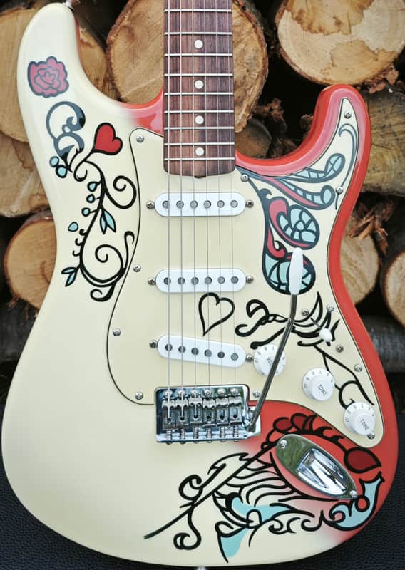 Fender Jimi Hendrix Artist Series Signature Monterey Stratocaster 2017 - 2018 - Monterey Graphic image 1