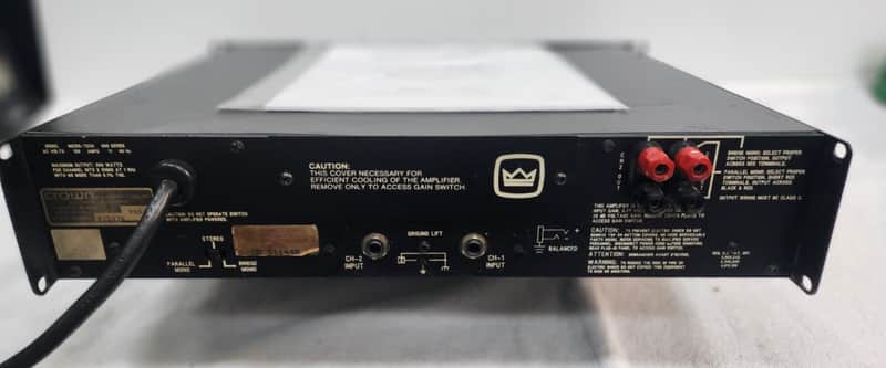 Crown/AmCron Vintage Power Amp Model Micro-Tech 600 | Reverb