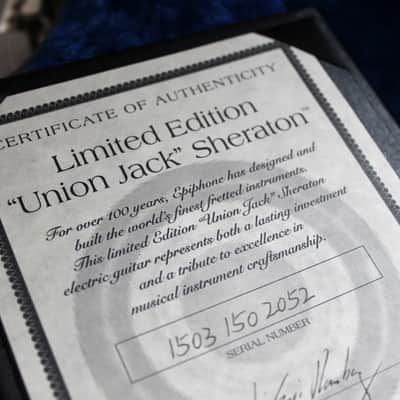 EPIPHONE "Limited Edition "Union Jack" Sheraton"(1503 150 2052)HARDCASE, PAPERS, 3, 57 KG image 21