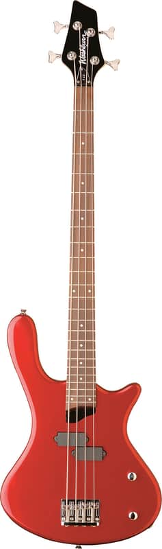 Washburn T12MR Taurus Series Electric Bass Guitar with Metallic Red Finish image 1