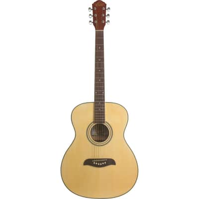 Oscar Schmidt OAN Auditorium Size Acoustic Guitar, Natural image 1