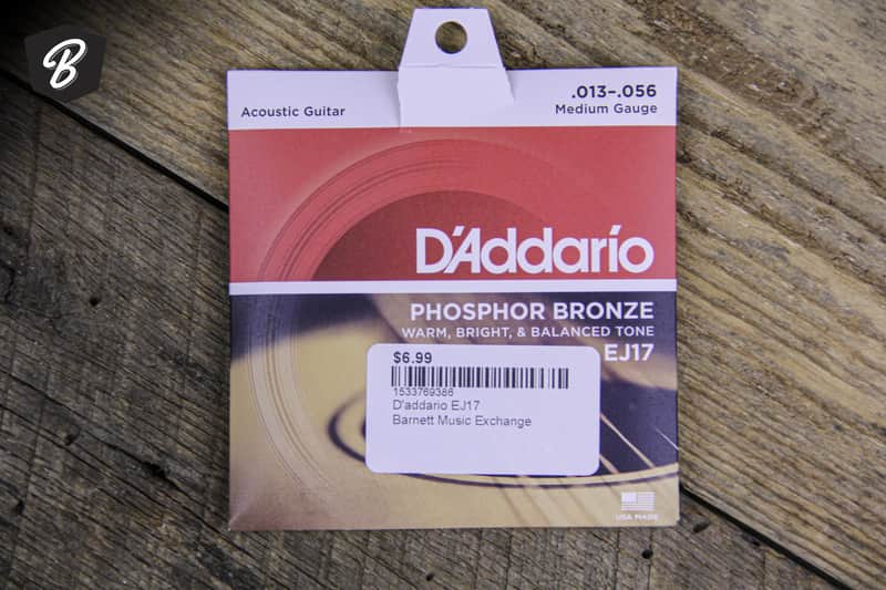 D'Addario EJ17 Medium Phosphor Bronze Acoustic Strings 13-56 image 1