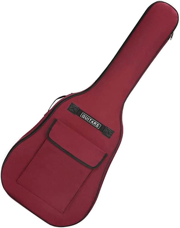 Guitar Bag Adjustable Case Gig Acoustic Soft Backpack Waterproof Classical Cover Holder 40/41 Inch Dark Red image 1