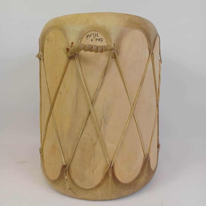 16x13"Hand Carved Log Drum Rawhide Medicine Shamanic Ritual Percussion Music+Med image 1