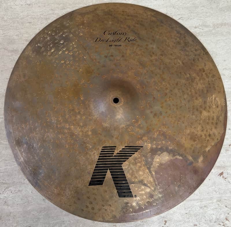 Zildjian 20”  K Custom Dry Light  Ride Cymbal ( 2,129 g ) for drum set image 1