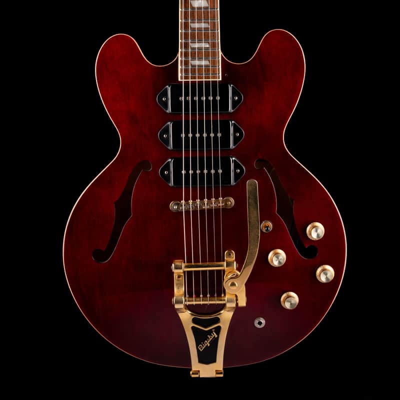 Pre-Owned 2009 Epiphone Riviera P93 WR Wine Red With OHSC image 1